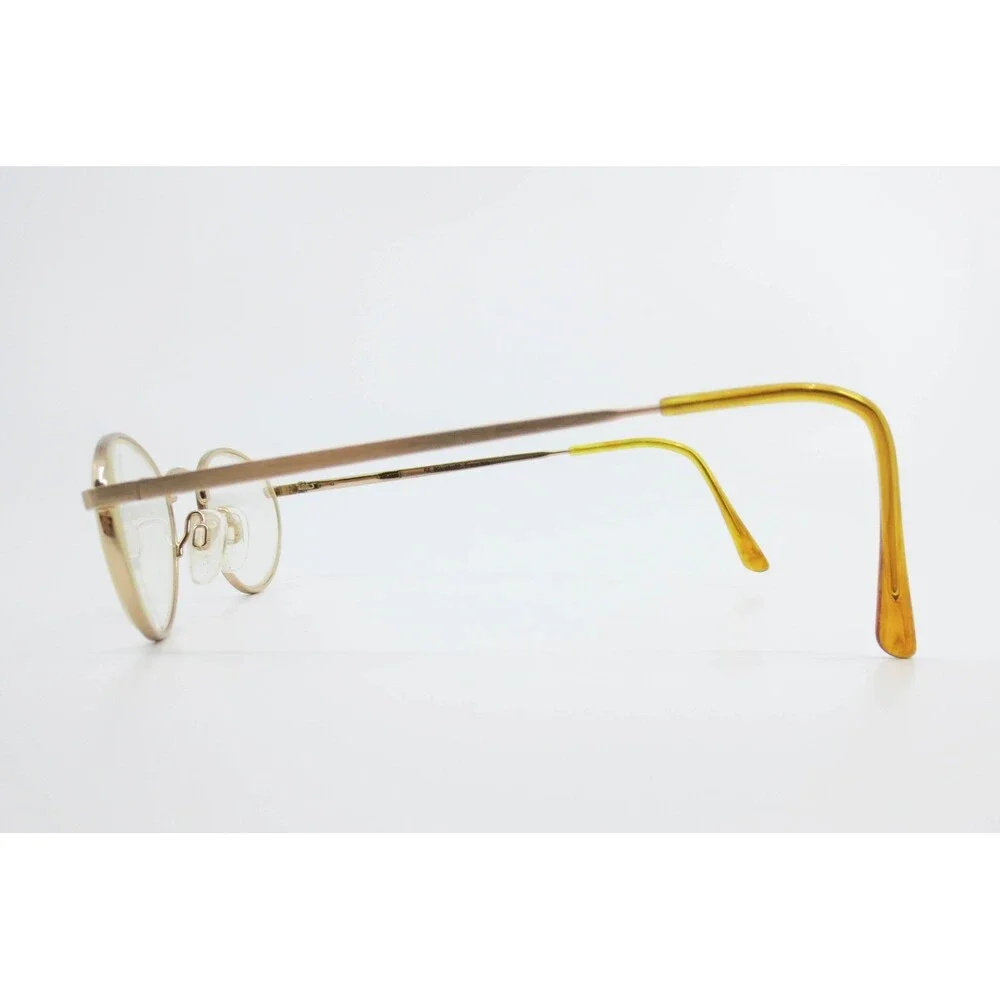 Randolph Engineering RE 801 Gold Oval Eyeglass Frames 46-22 140mm Italy USA